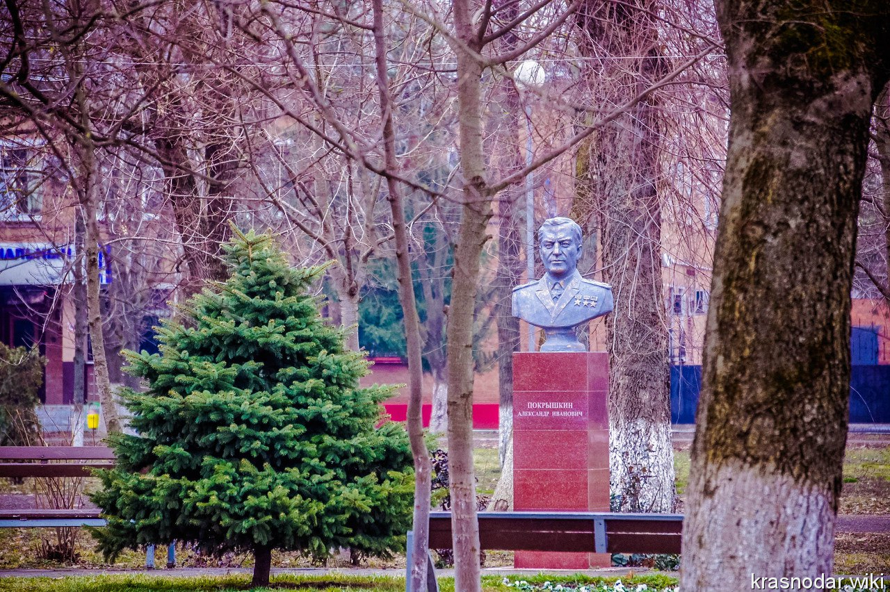 Белореченск, Бюст А.И. Покрышкину