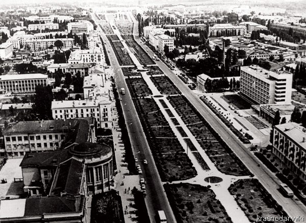 Краснодар, ул. Красная с высоты