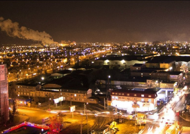 Краснодар, панорама ночного города, Современные, Профессиональные, Цветные