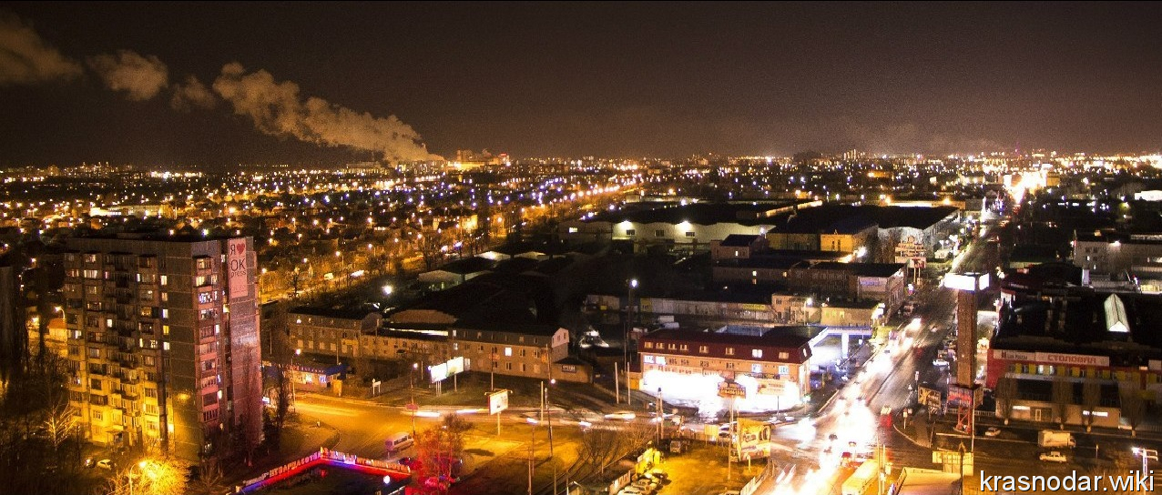 Краснодар, панорама ночного города