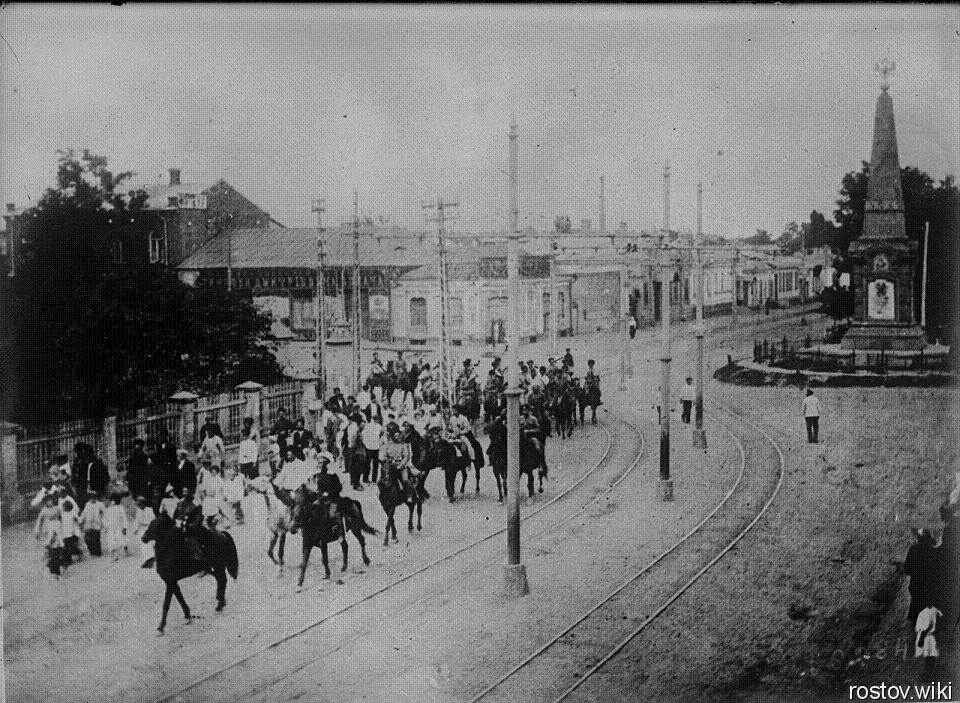 Краснодар,  вход генерала Деникина, 1919г